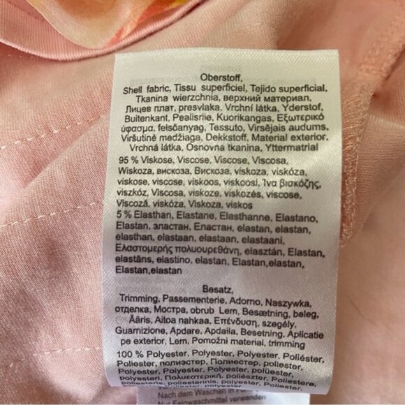 Olsen Europe bandage dress floral pink white feminine summer sleeveless mediu 10 - Picture 8 of 14